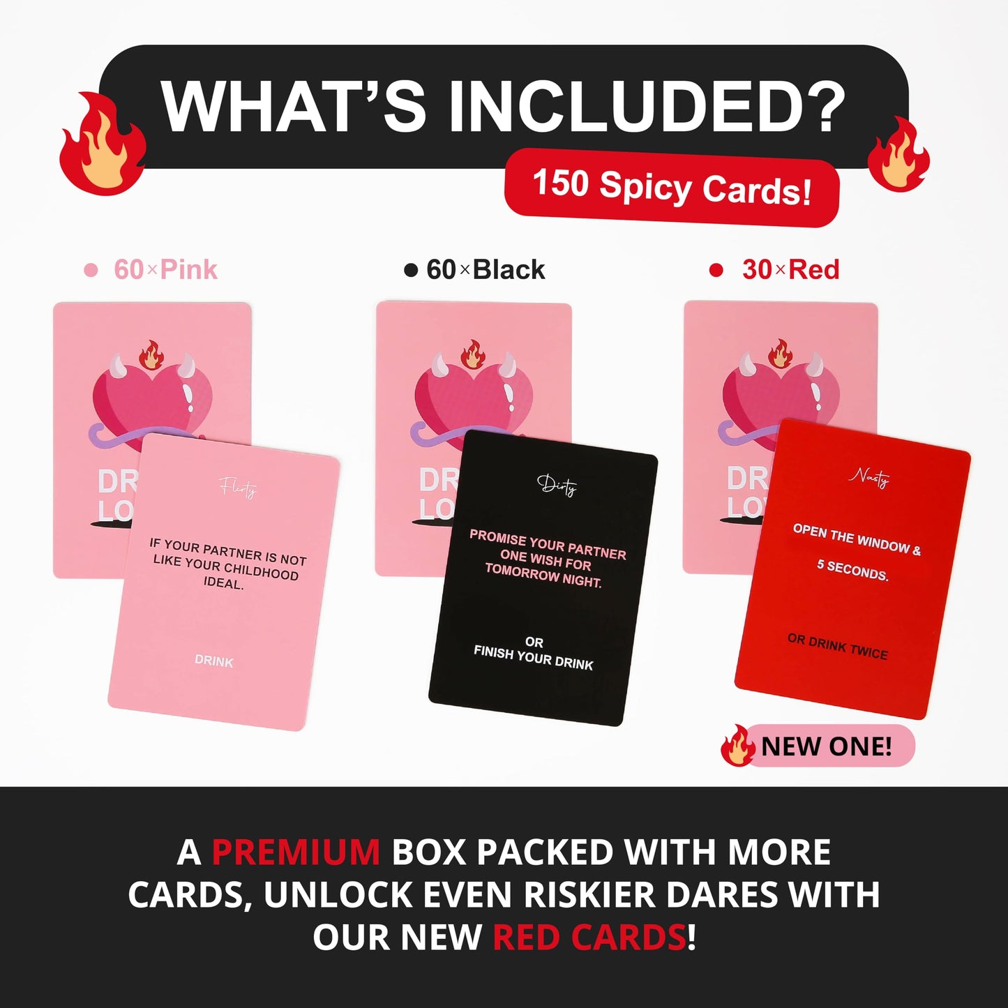Kawaii Koi Drunk Lovers Premium Edition - Couples Games Couples Card Game For Date Night, 150 Cards With 4 Engaging Categories,