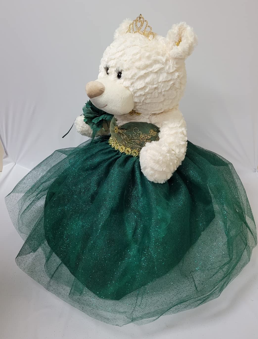 Kinnex Collections Since 1997 20' Quince Anos Quinceanera Last Doll Teddy Bear With Dress (Centerpiece) ~ Arc16831-33 (Emerald Green)