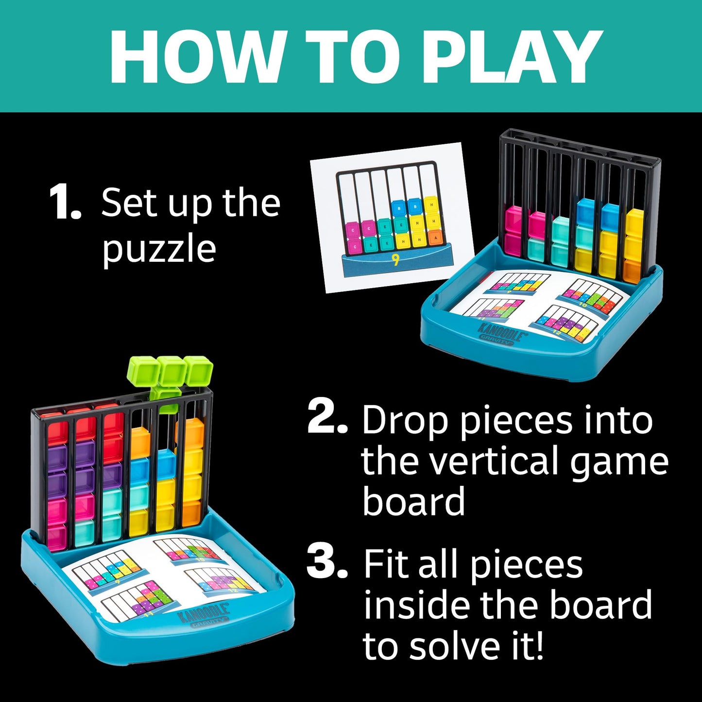 Educational Insights Kanoodle Gravity - Brainteasers For Kids, Teens, And Adults, Travel Games, Gift For 7+