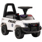 Aosom Kids Push Ride On Car With Working Pa System And Horn, Police Truck Style Foot-To-Floor Sliding Car For Boys And Girls Wit