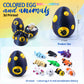 HyBaiS Mystery Mini 3D Printed Articulated Animal Figurines Set with Egg Little Cute Animals Pocket Pet 3D Animals Toys 3D Printed Miniature Figurines Gifts Excutive Desk Toy(Capybara&Unicorn&Rabbit)