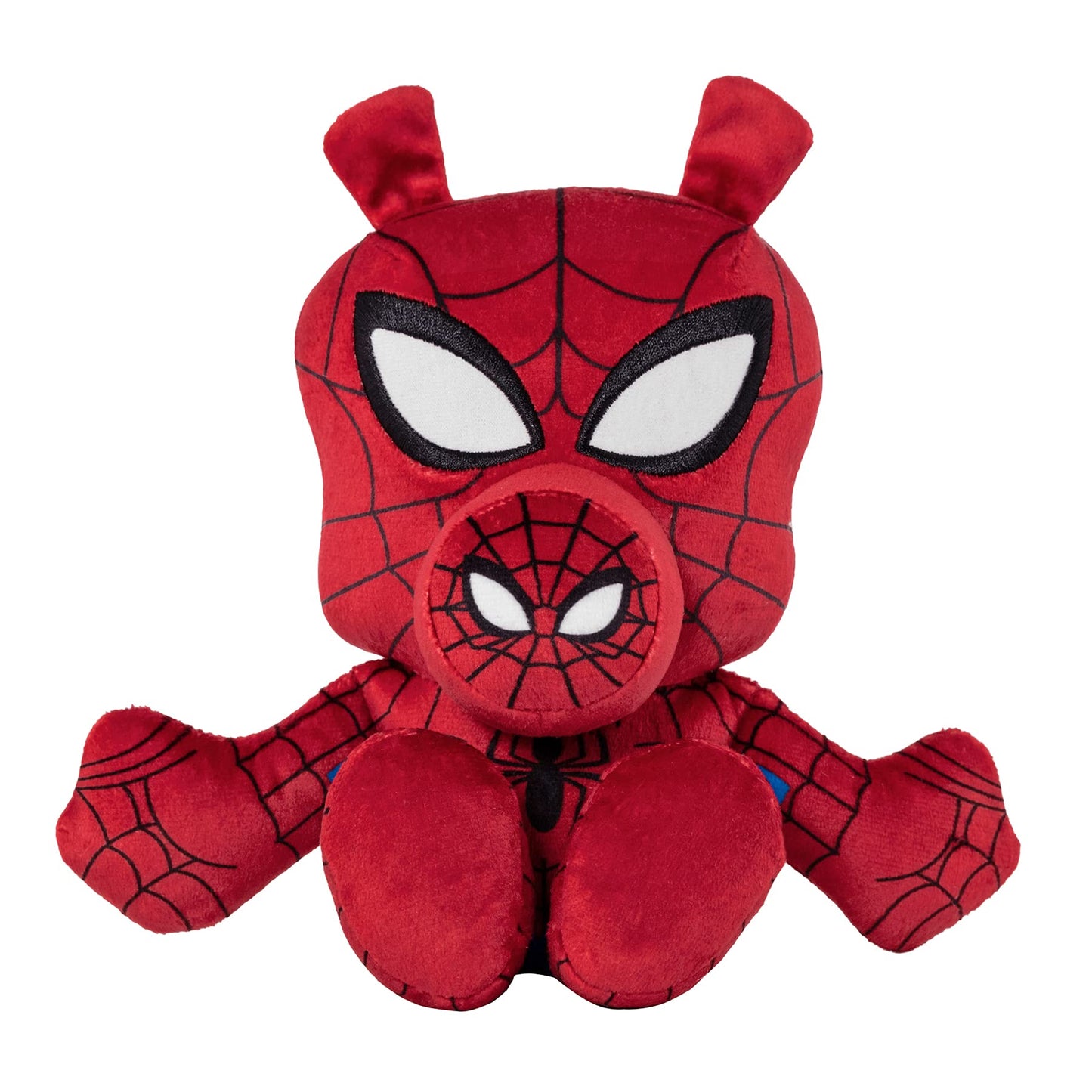 Bleacher Creatures Spider-Ham Plush Toy - 8" Soft Chibi Kuricha - Crystal Velboa Polyester