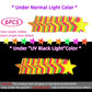 108feet Star UV Neon Garland Hanging Paper Glow in The Dark Glow Party Supplies and Decorations Glow in The Dark Blacklight Reac