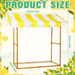 Tioncy Lemonade Stand Kit - 6 Pcs Decor Set with Shelf, Banner, Roof, and Pennant for Outdoor Lemon Themed Parties - Multicolor