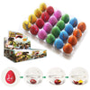 24Pcs Large Size Dinosaur Egg Hatching Dino Egg Grow In Water Crack With Assorted Color Hatching Growing Dino Dragon Hunting Gam
