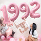 40 Inch Pink Number 9 Balloons, Large Balloon Number Foil Number Balloons, Light Pink 9th Foil Birthday Balloon for Girls 9th Bi