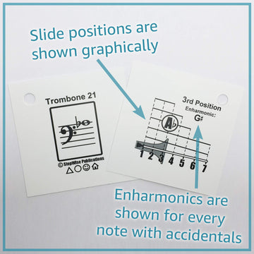 Stepwise Publications Music Flash Cards: Learning Games With Notes, Instrument Fingerings, & Music Theory (Trombone)