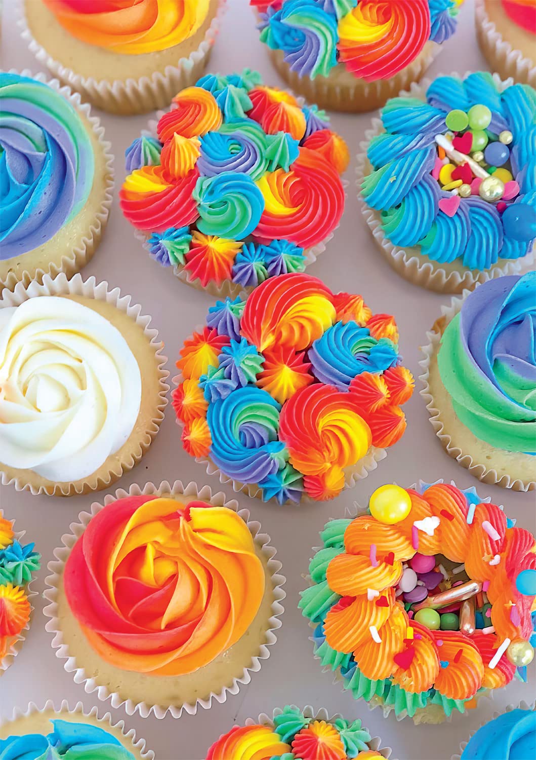 Buffalo Games - Erin Shelton - Rainbow Cupcakes - 300 Piece Jigsaw Puzzle For Adults Challenging Puzzle Perfect For Game Nights - Size Is 21.25 X 15.00