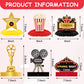 12 Pieces Movie Honeycomb Centerpiece Movie Night Party Decoration Microphone Ticket Star Video Paper Centerpiece Sign Movie Nig