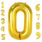 Aule 40 Inch Big Gold 0 Balloon Number Large Foil Helium Number Balloons 0-9 Jumbo Giant Happy 0Th Birthday Party Decorations Fo