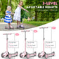 MOUNTALK 3 Wheel Kick Scooter for Kids 3-8 Years, Light Up Wheels, Pink, Model MT001