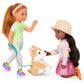 Glitter Girls - Lets Go for a Run Dog Walking Outfit with Leash, Collar, and Hair Band - 14-inch Doll Clothes and Accessories f