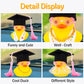 Wonuu Graduation Duck Car Dashboard Decor Rubber Duck, Car Ducks Ornaments For Graduation Gift With Heart Shape Sunglasses, Grad