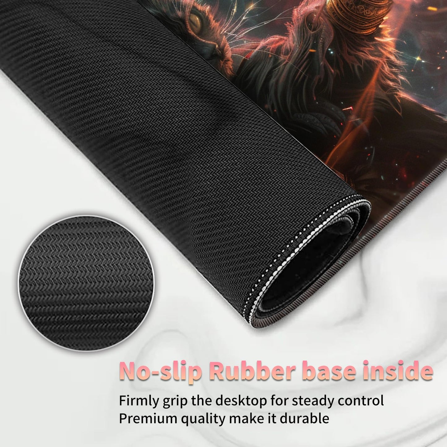 Playmat for MTG with Zones (2 Pack), Card Game Mat Non-Slip Rubber Base and Stitched, 24 x 14 inch TCG Play Mat for MTG and Othe