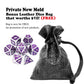 Haxtec Metal DND Dice Purple Silver with PU Leather Dice Bag D&D Dice Set for RPG Dungeons and Dragons Gifts TTRPGs-Silver Royal