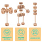 Nitoy Wooden Building Blocks 60Pcs Montessori Stem Toy For Kids 6+, Natural Wood Splicing Joints And Sticks Educational Sensory Tinker Creative 3D Playset Stacking Game