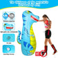 Eqard Punching Bag For Kids 47'' Inflatable Dinosaur Bop Bag With Thicker Material Instant Bounce Back With Boxing Gloves Karate