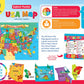 Masterpieces 60 Piece Educational Jigsaw Puzzle For Kids - Usa Map State Shaped - 16.5'X12.75'