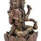Ebros Supreme Cosmic Soul Hindu Deity Brahma Statue Brahman Four Faced Vedas Trinity Being Figurine Sitting On Lotus Throne Hinduism Deity Indian Mahadeva God