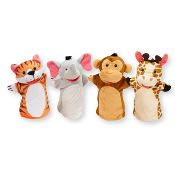 Melissa & Doug Zoo Friends Hand Puppets Puppets and Theaters Themed Puppet Sets 3+ Gift for Boy or Girl