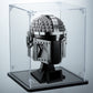 Gemutlich Acrylic Display Case For Lego Helmet - Interior 7*7*9 Inches, 3Mm Thick, Solid Wooden Base. Fit For 75328 75277 75327
