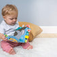Mary Meyer Taggies Soft Cloth Book, Crinkle Paper & Squeaker, 6x6 Inch, White, Model 40244