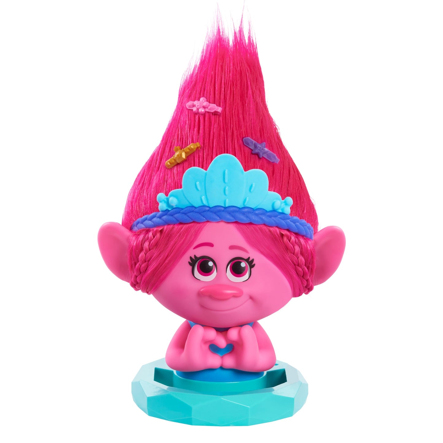 Dreamworks Trolls Band Together Poppy Styling Head With Accessories, 11-Pieces, Pink, Kids Toys For Ages 3 Up By Just Play