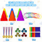 Dyrfolm 48 Pcs Carnival Games Combo Set,Plastic Cones Ring Bean Bag Toss Games Combo Set,Carnival Outdoor Games For Kids Adults