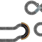 Scalextric C8510 Track Extension Pack - 2X Racing Curves Borders- Barriers, Large, Multi-Colored