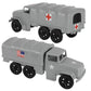 TimMee Plastic Army Men Trucks - Gray M34 Deuce and a Half Cargo Vehicles US Made