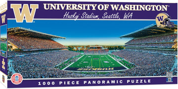 Masterpieces 1000 Piece Sports Jigsaw Puzzle - Ncaa Washington Huskies Endzone View Panoramic - 13'X39'