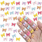 WOZADU 100 PCS Mini Resin Bow Figures for Crafts Tiny Resin Miniature Things for Dollhouse Fairy Garden Micro Landscaping Decoration Cake Toppers Decor