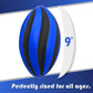 LMC Products Spiral Foam Football - Soft Foam Football for Kids - Each Quality Kids Football is 9 Inches - mature-themed & Toddler Football Youth - Small Football (Blue & Black)