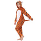 WAFUNNE Animal Onesie Costume for Kids Child Boys Girls Womens Mens Cosplay Halloween Costumes Easter Onesies Orange Tiger 130
