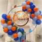Blue And Orange Balloons, 35Pcs Blue White Orange Balloons, Blue And Orange Confetti Balloons Orange And Blue Latex Balloons For