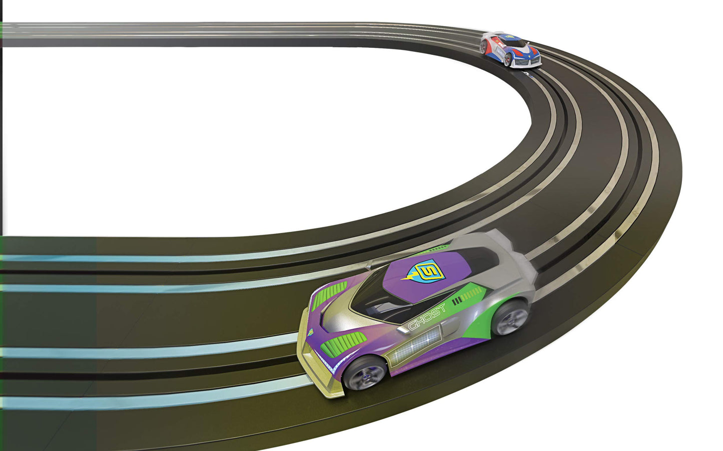Micro Scalextric 1:64 Slot Car Track Extension Pack G8045 - 1.48m Plastic Straights & Curves