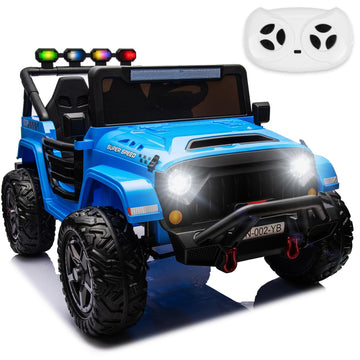 NEWQIDA 24V Ride on Toys for Big Kids Battery Powered Electric Vehicles 2 Seater Electric Car with Remote Control 4x4 Ride on Tr
