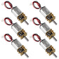 XIITIA 6pcs DC 3V-6V Mini N20 Gear Motor Slow Speed Full Metal Gearbox with Terminal for Smart Car DIY RC Toys