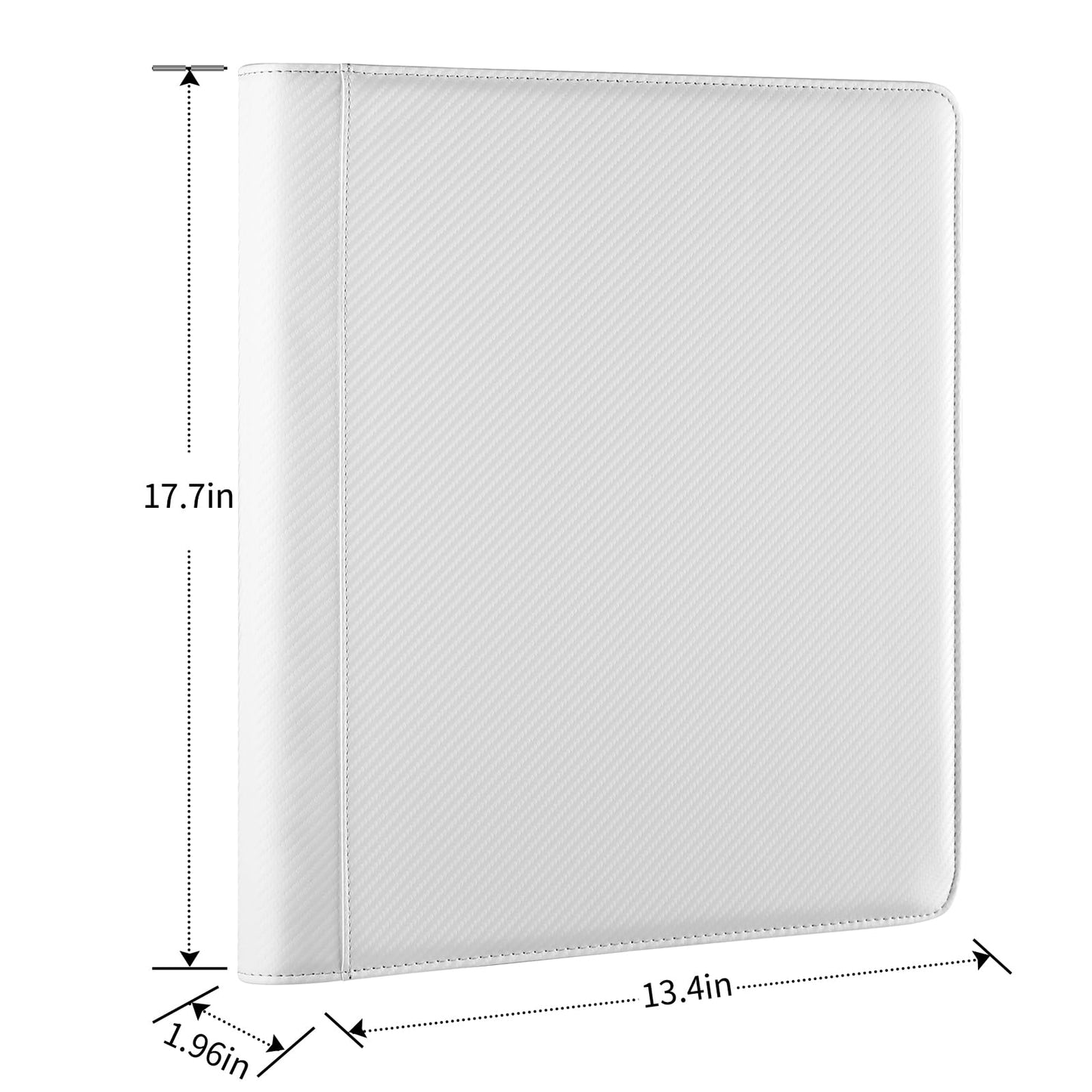 Arkeiliy enhanced Ringless Trading Card Binder - 1024 Capacity  16 Side-Loading Pockets per Page  Archival Quality Protection & Anti-Slip Spine for TCG  MTG  Sports Cards (White II)