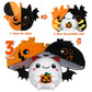 Caiyuegg Halloween Stuffed Animal Reversible Pumpkin Plush,Bat Ghost Transformed Pumpkin Plush Zipper,Halloween Bat Ghost Stuffe