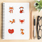 Cute Fox Stickers For Kids 50Pcs, Colorful Vinyl Waterproof Stickers For Teen Kids Girls Adults, Suitable For Water Bottles,Lapt