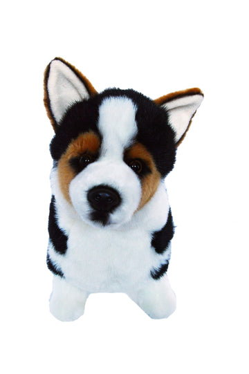 Auswella Plush 17 Inch Tri Colored Corgi Plush Stuffed Animal Puppy Dog