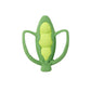 Infantino Lil' Nibbles Textured Silicone Teether -Sensory Exploration And Teething Relief With Easy To Hold Handles, Green Pea Pod