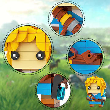 Breath Of The Wild Link Building Sets For Adults Kids, Link Minifigure Building Kit,Game Player Collection Creative Building Blo