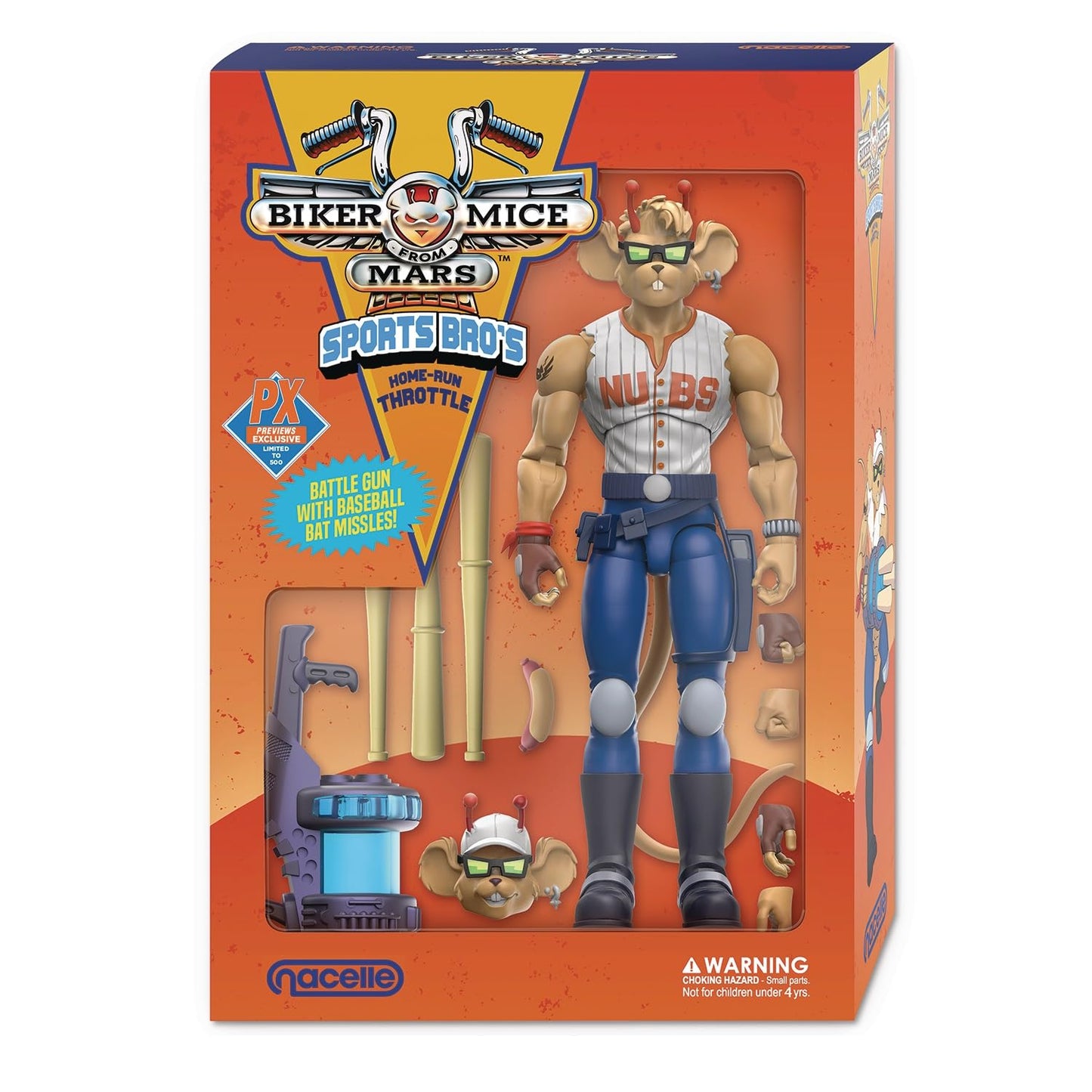 Nacelle Consumer Products Biker Mice from Mars: The Sports Bros Throttle Previews limited availability Action Figure