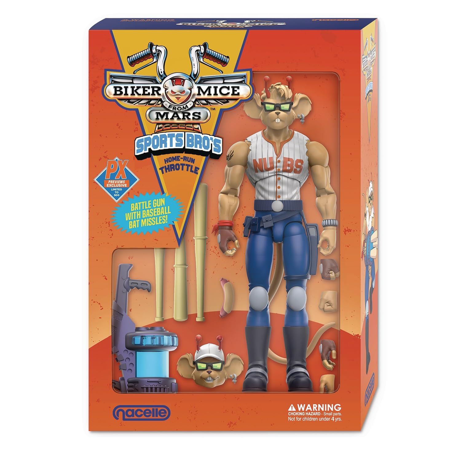 Nacelle Consumer Products Biker Mice from Mars: The Sports Bros Throttle Previews limited availability Action Figure