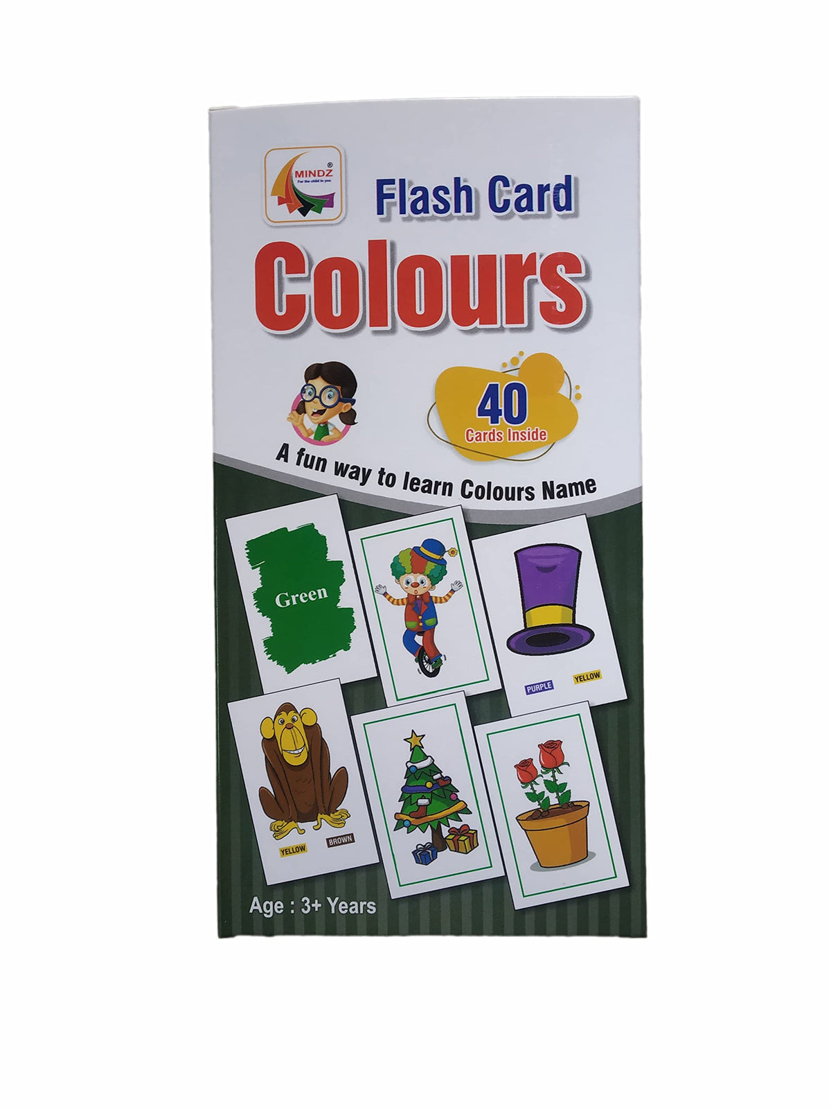 Mindz Colours Flash Card For PreSchool Kids Learning Age 3+