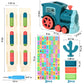 200 Pcs Domino Train Toy Set With Stickers, Dominos Train For Kids Boys Girls, Electric Dominoes Machine Train Toy Set, Birthday