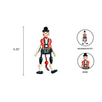 Essence Of Europe Gifts E.H.G Bavarian Boy Wood Jumping Jack Toy