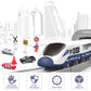 Train Sets For Boys 4-7, 66 Pcs Battery Operated Train Set With Tracks(Magnetic Connection), Compatible With Thomas, Brio, Chuggington, Gifts For 3 4 5 6 Years Old (City)